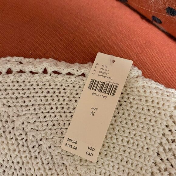 NWT Cream boho Anthropologie Pilcro Crochet Women's Top - Picture 3 of 7